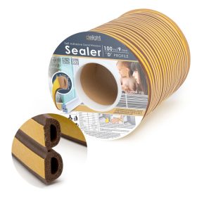 Ablakszigetelő öntapadós 100m D profil barna