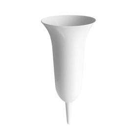 Sírváza 42cm leszúrható műanyag fehér