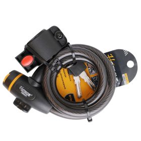   Kerékpárzár spirál 10x100m extra vastag 2 kulcsos nyeregszártartóval Hoteche