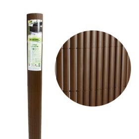   Kerítés / belátásgátló műanyag ovális profil 1x3m barna Litecane