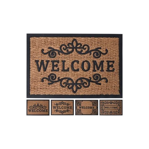 Lábtörlő gumi 60x40cm kókuszrostos Welcome