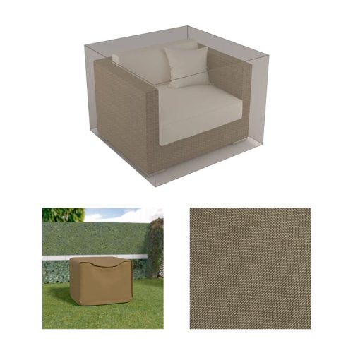 Bútortakaró kültéri 95x95x70cm fotelekhez bronz Covertop