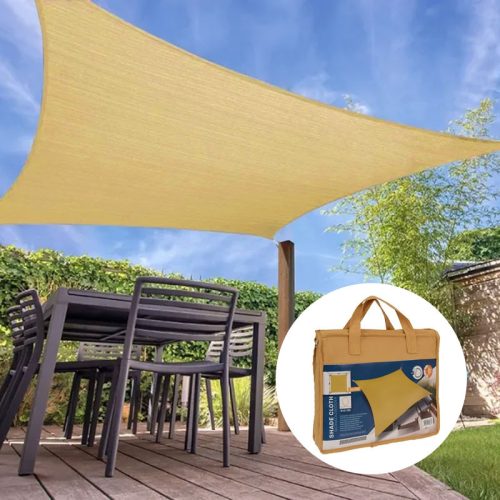 Napvitorla négyzet alakú 3x3m okkersárga 170gr/m2