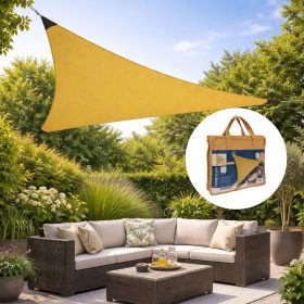Napvitorla háromszög alakú 3,6x3,6x3,6m sárga 170gr/m2