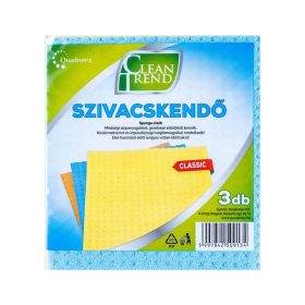 Törlőkendő szivacsos 3db Clean Trend