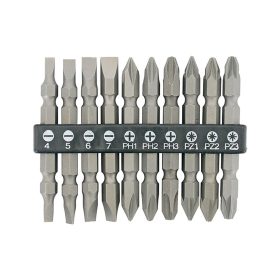 Bit készlet 10 részes 65mm 20 fejes vegyes Crv.
