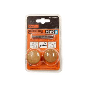 Fiókgomb fa 28mm 2db-os csavarokkal KMT (12db/karton)