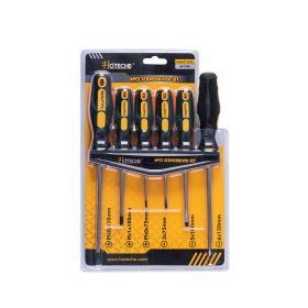   Csavarhúzó készlet 6 részes mágneses gumis nyéllel falitartóval Crv. Hoteche