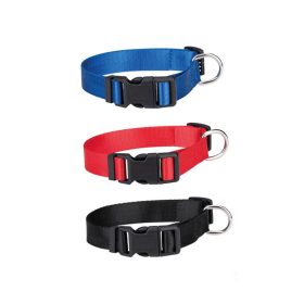 Kutyanyakörv M 33-51x2cm kék/piros/fekete Pet Comfort