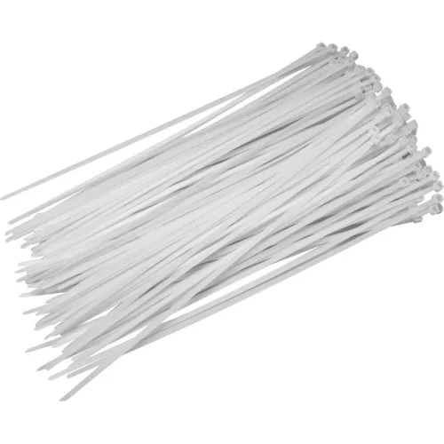 Kábelkötöző 2,5x200mm fehér 100db