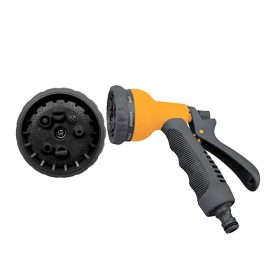   Locsolópisztoly műanyag 8 funkciós szórófejjel soft markolattal Hoteche