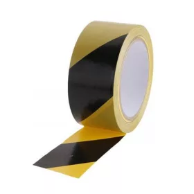Kordonszalag 33m 50mm fekete-sárga öntapadós