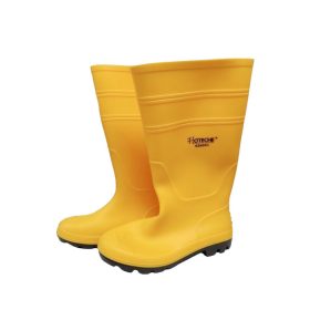  Gumicsizma PVC csúszásgátló talp vegyi anyagok olaj ellen sárga 41 Hoteche