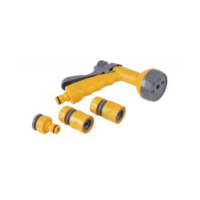 Locsolópisztoly műanyag 6 funkciós +csatlakozók Rosa