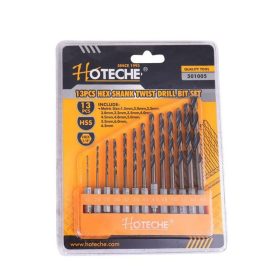   Fúró készlet fém 13 részes 1,5-6,5mm bit befogóval Profi Hoteche