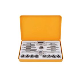   Menetmetsző és menetfúró készlet 20 részes M3-M12 1,75mm fémdobozban Hoteche