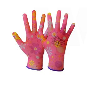 Kesztyű virágmintás nylonszálas M-es RnyFlow