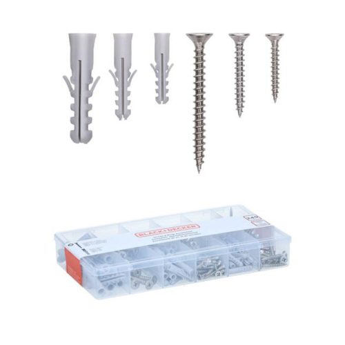 Csavar készlet tiplivel PZ1-PZ2 M5-M8 249db Black&Decker