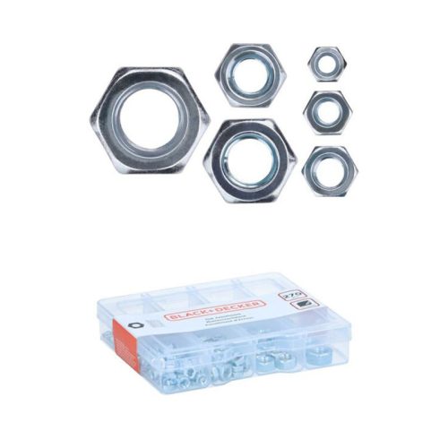 Anyacsavar készlet M3-M10 270db-os Black&Decker
