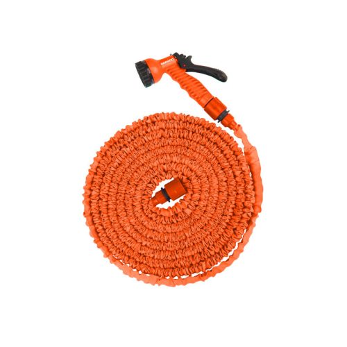 Locsolótömlő nyúló-zsugorodó 1/2" - 3/4" 7,0m - 22,5m + locsolópisztoly