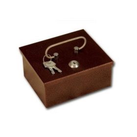   Pénzkazetta 16x12,5x7cm biztonsági záras antik bronz 1.típus