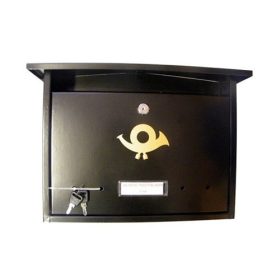 Postaláda 35x27cm névtartóval fekete 2. típus Alpesi