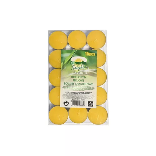 Teamécses citronellás 15db szúnyogriasztó 