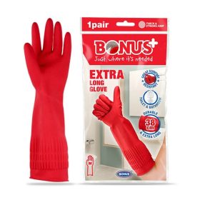 Kesztyű gumi háztartási extra hosszú L Bonus