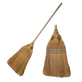 Cirokseprű 5 varrásos ipari fa nyéllel Prémium