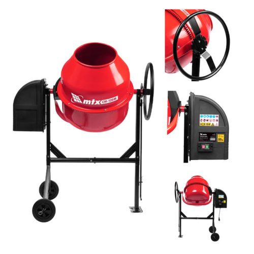 Betonkeverő 140l 550W fém fogaskoszorús MTX