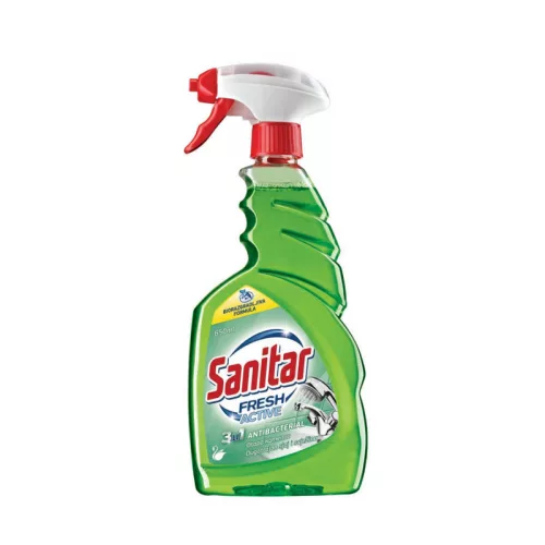 Fürdőszobai tisztítószer pumpás 650ml Sanitar Fresh Active