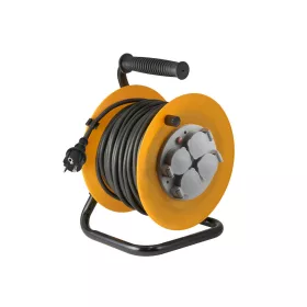 Kábeldob 30m 3×1,5mm kültéri ipari gumikábellel IP44