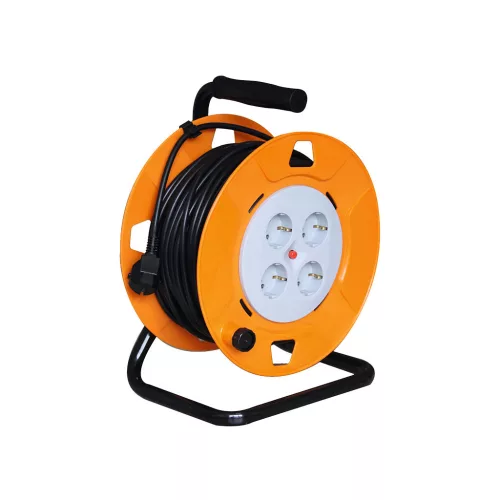 Kábeldob 25m 3x1,5mm PVC kábellel fém talppal IP20