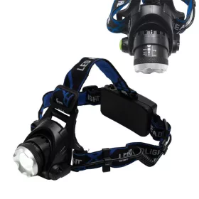 Fejlámpa akkus 3,7V 1000Lm fém fehér leddel