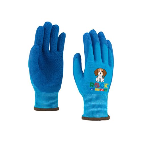 Kesztyű gyermek szerelő poliészter kék 3-as