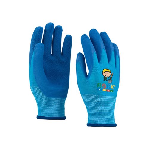 Kesztyű gyermek szerelő poliészter kék 4-es