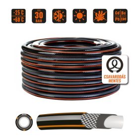   Locsolótömlő 1" 20m csavarodásmentes Carbon Prémium Wtools