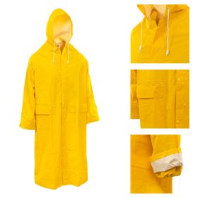 Esőkabát hosszú PVC sárga XL