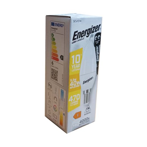 Izzó led E14 gyertya 40W 4000K semleges 470Lm fehér Energizer