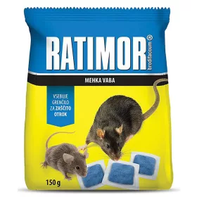   RATIMOR Brodifacoum Fresh Bait puha rágcsálóirtó csalétek egerek és patkányok ellen – 120 g