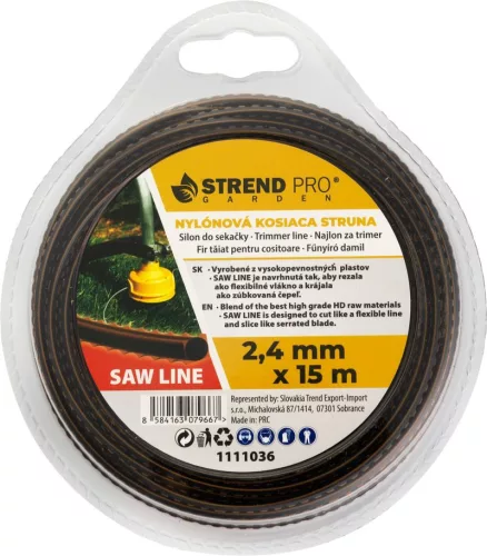 Strend Pro Premium SawLine recés fűnyíródamil, 2,4 mm, H-15 m