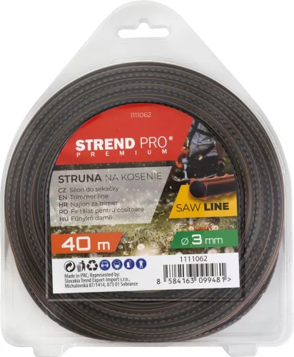 Strend Pro Premium SawLine recés fűnyíródamil, 3 mm, H-40 m