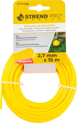 Grazer Pro Fűnyíródamil, 2,7 mm, H-15 m, kerek