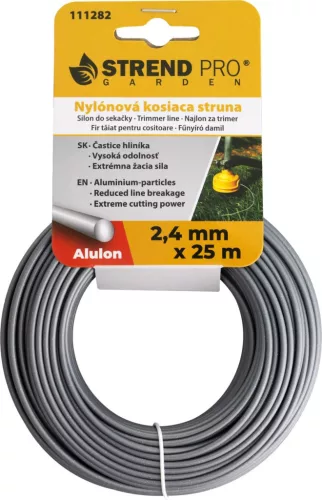 Alulon ADR Kerek fűnyíródamil, 2,4 mm, H-25 m