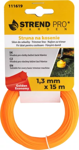 Golden Economy Fűnyíródamil, 1,3 mm, H-15 m, HEX