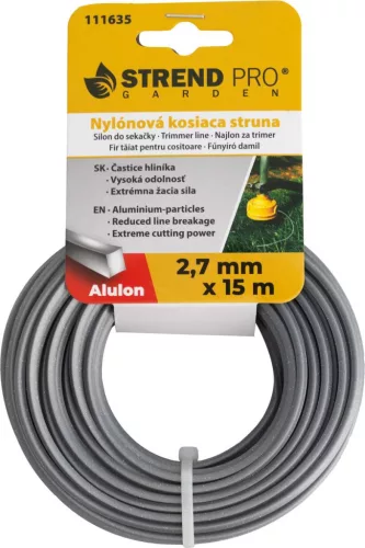 Alulon ADQ Szögletes fűnyíródamil, 2,7 mm, H-15 m