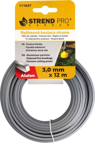 Alulon ADQ Szögletes fűnyíródamil, 3,0 mm, H-12 m