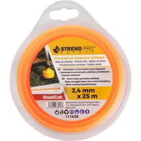 DualCut DBR Kerek fűnyíródamil, 2,4 mm, H-25 m