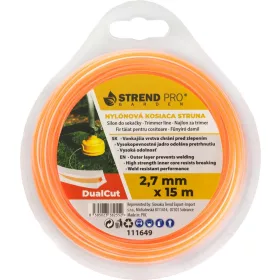 DualCut DBQ Szögletes fűnyíródamil, 2,7 mm, H-15 m