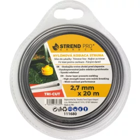 TriCut, Háromszögletű fűnyíródamil, 2,70 mm, H-20 m